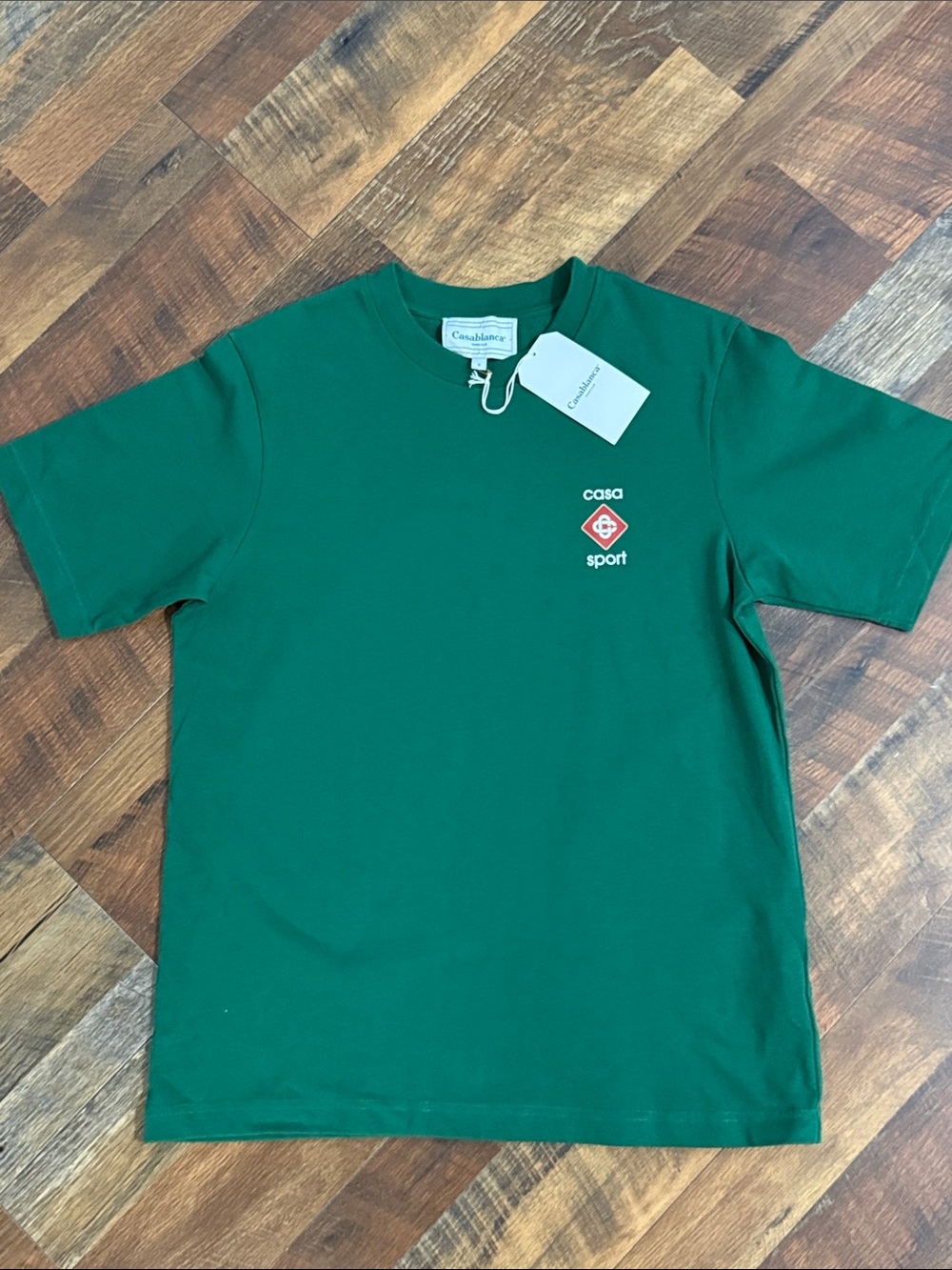 NWT Casablanca Casa Sport Logo T-Shirt Green Size Small Made in Portugal